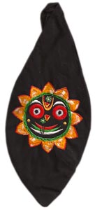 Jagannatha Embroidered Beadbag (Black)